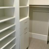 Adjustable floor mount closet