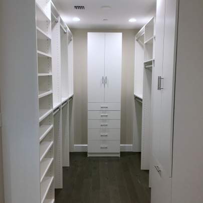 Floor mount adjustable closet